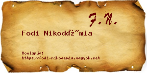 Fodi Nikodémia névjegykártya